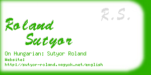 roland sutyor business card